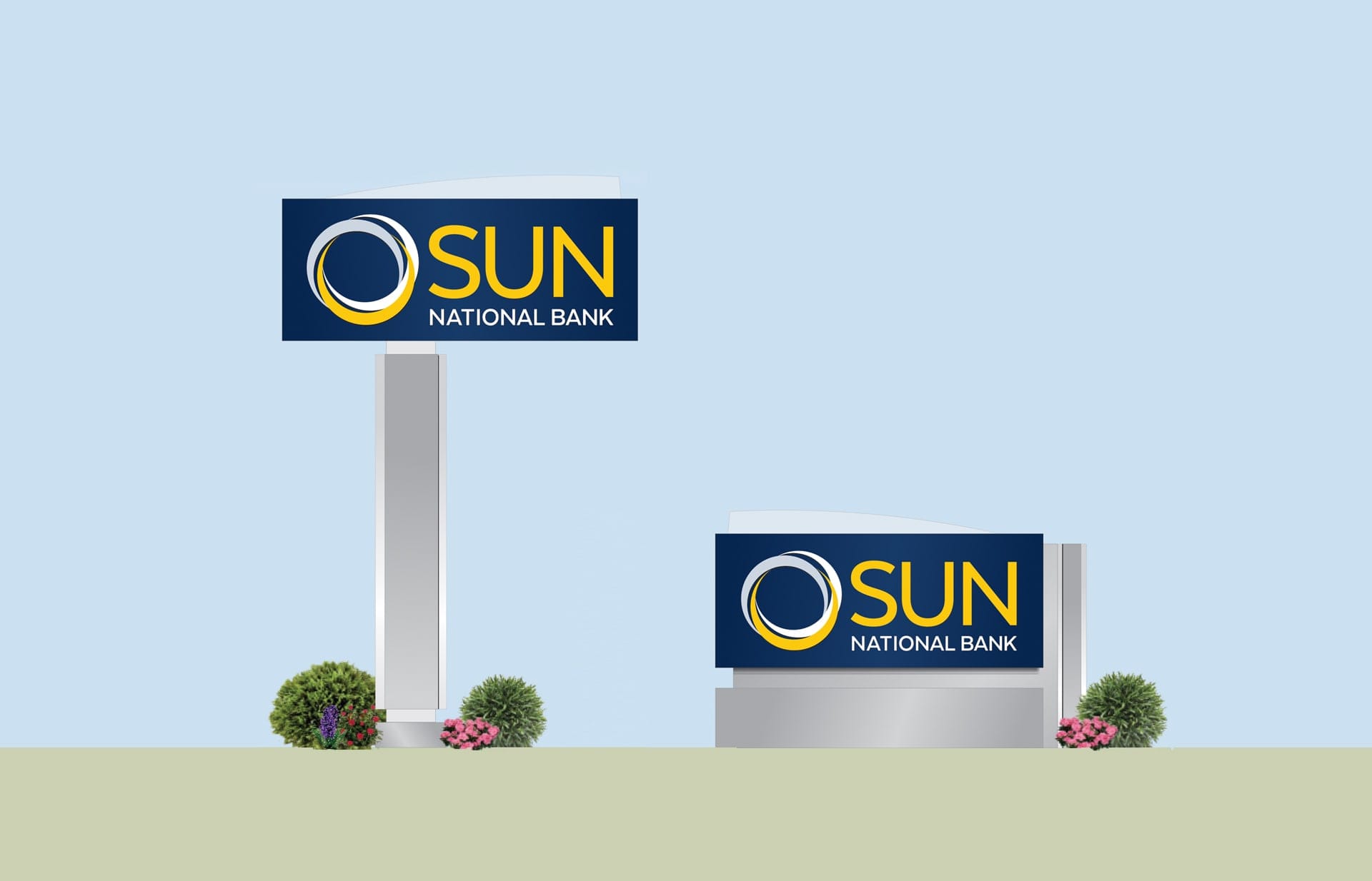 Sun National Bank signage system